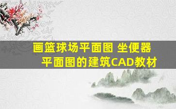 画篮球场平面图 坐便器平面图的建筑CAD教材